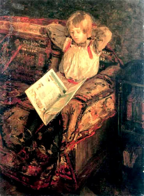 Una ragazza che legge, 1888